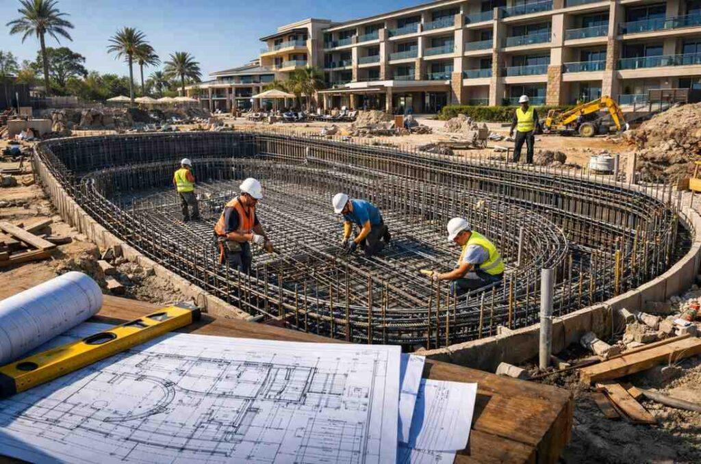 Commercial Pool Construction Site