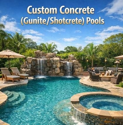 Custom Concrete (Gunite/Shotcrete) Pools