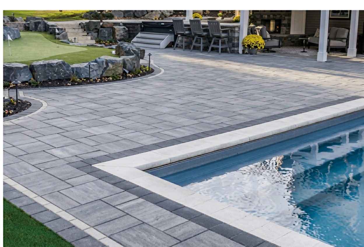 pavers used for pool decking