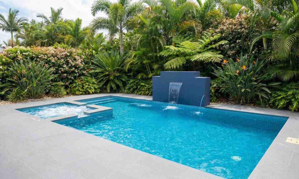 backyard custom pool and spa